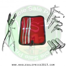 Hegar uterine dilator 3 pieces set, 5-6, 7-8, 13-14, mathieu speculum, grave 3pcs, collin 3pcs