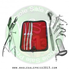 Hegar uterine dilator 3 pieces set, 5-6, 7-8, 13-14, pinwheel, mathieu, grave 3pcs, collin large