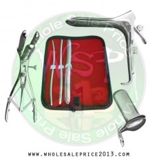 Hegar uterine dilator 3 pieces set, 5-6, 7-8, 15-16, mathieu speculum, grave large, collin large