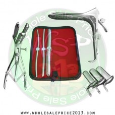 Hegar uterine dilator 3 pieces set, 5-6, 7-8, 15-16, mathieu speculum, grave large, collin 3pcs