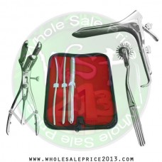 Hegar uterine dilator 3 pieces set, 5-6, 7-8, 15-16, pinwheel, mathieu, grave large