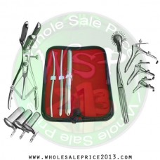 Hegar uterine dilator 3 pieces set, 5-6, 7-8, 15-16, pinwheel, mathieu, grave 3pcs, collin 3pcs