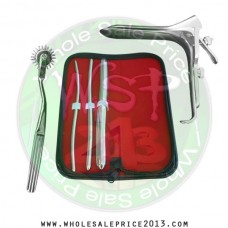 Hegar uterine dilator 3 pieces set, 5-6, 7-8, 15-16, pinwheel, grave large