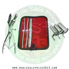 Hegar uterine dilator 3 pieces set, 5-6, 7-8, 17-18, mathieu speculum, collin 3pcs