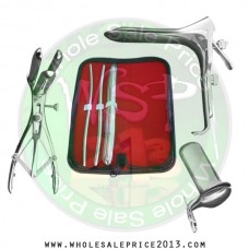 Hegar uterine dilator 3 pieces set, 5-6, 7-8, 17-18, mathieu speculum, grave large, collin large