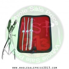 Hegar uterine dilator 3 pieces set, 5-6, 7-8, 17-18, mathieu speculum