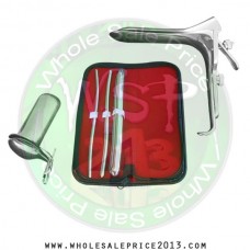 Hegar uterine dilator 3 pieces set, 5-6, 7-8, 17-18, grave medium, collin large