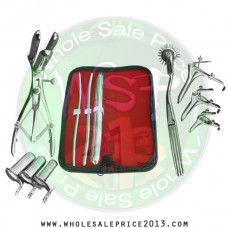 Hegar uterine dilator 3 pieces set, 5-6, 7-8, 17-18, pinwheel, mathieu, grave 3pcs, collin 3pcs
