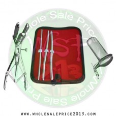 Hegar uterine dilator 3 pieces set, 5-6, 7-8, 9-10, mathieu speculum, collin large