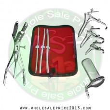Hegar uterine dilator 3 pieces set, 5-6, 7-8, 9-10, mathieu speculum, grave 3pcs, collin large