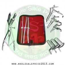 Hegar uterine dilator 3 pieces set, 5-6, 7-8, 9-10, mathieu speculum, grave 3pcs, collin 3pcs