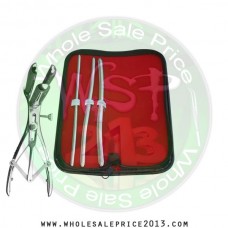 Hegar uterine dilator 3 pieces set, 5-6, 7-8, 9-10, mathieu speculum