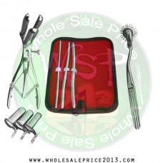 Hegar uterine dilator 3 pieces set, 5-6, 7-8, 9-10, wartenberg pinwheel, mathieu speculum, collin 3pcs