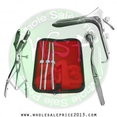 Hegar uterine dilator 3 pieces set, 5-6, 7-8, 9-10, pinwheel, mathieu, grave large