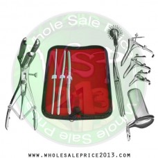 Hegar uterine dilator 3 pieces set, 5-6, 7-8, 9-10, pinwheel, mathieu, grave 3pcs, collin large