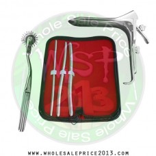  Hegar uterine dilator 3 pieces set, 5-6, 7-8, 9-10, pinwheel, grave large