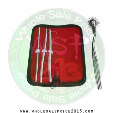 Hegar uterine dilator 3 pieces set, 5-6, 7-8, 9-10, wartenberg pinwheel
